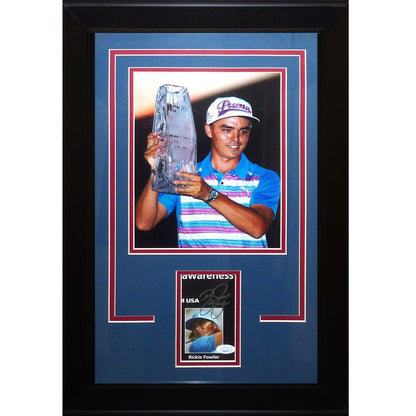 Rickie Fowler Autographed Golf (TPC Trophy) "Signature Series" Frame - JSA