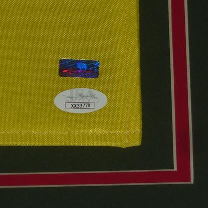 Jack Nicklaus Autographed Undated Masters Golf Pin Flag Deluxe Framed with Nameplate and Ball Markers - JSA