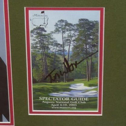Tom Watson Autographed Masters Spectator Guide Deluxe Framed with Green Jacket 8x10 Photo - JSA