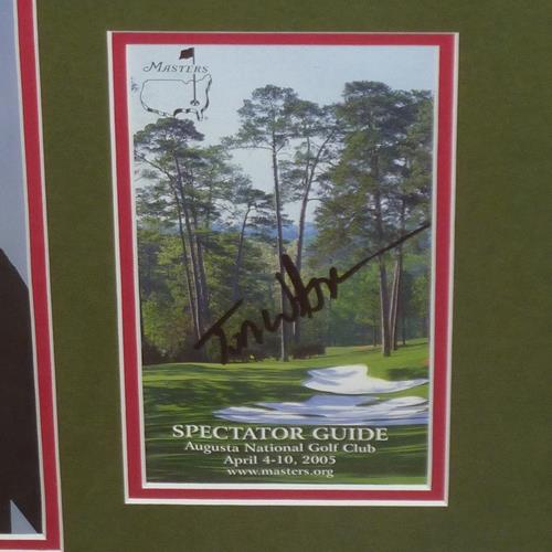 Tom Watson Autographed Masters Spectator Guide Deluxe Framed with Green Jacket 8x10 Photo - JSA
