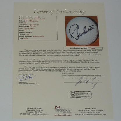 Seve Ballesteros Autographed Golf Ball - JSA LOA