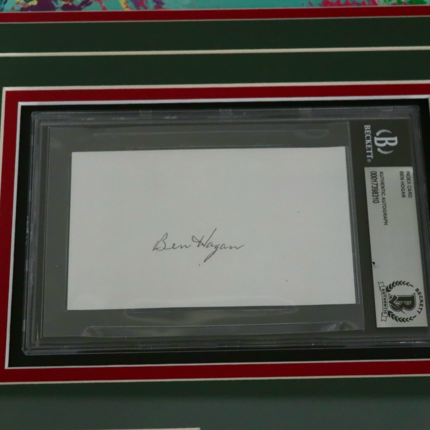 LeRoy Neiman "Golf Champions" Deluxe Framed Print with 6 Signatures - Snead, Hogan, Player, Trevino, Palmer, Nicklaus - Beckett Slab