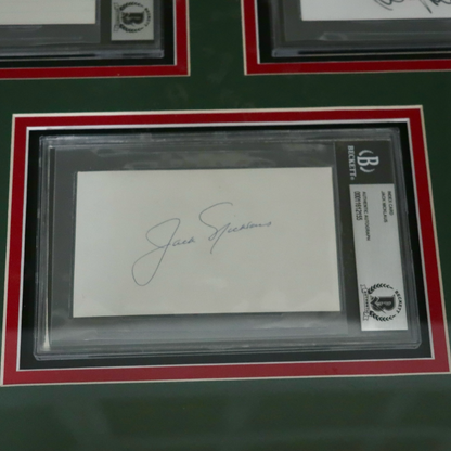 LeRoy Neiman "Golf Champions" Deluxe Framed Print with 6 Signatures - Snead, Hogan, Player, Trevino, Palmer, Nicklaus - Beckett Slab