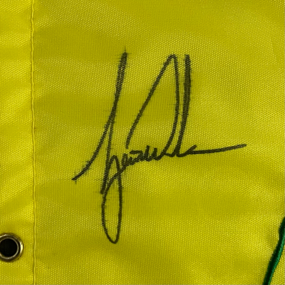 Tiger Woods Autographed Masters Flag Tiger Slam Deluxe Framed Piece - 2000 US Open, British Open, PGA Championship, 2001 Masters