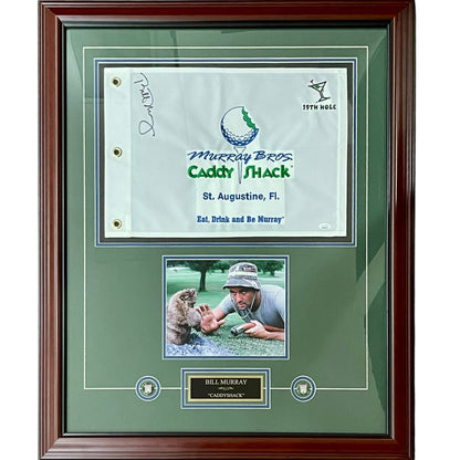 Bill Murray Autographed Murray Bros Caddyshack Deluxe Framed Golf Pin Flag - JSA LOA