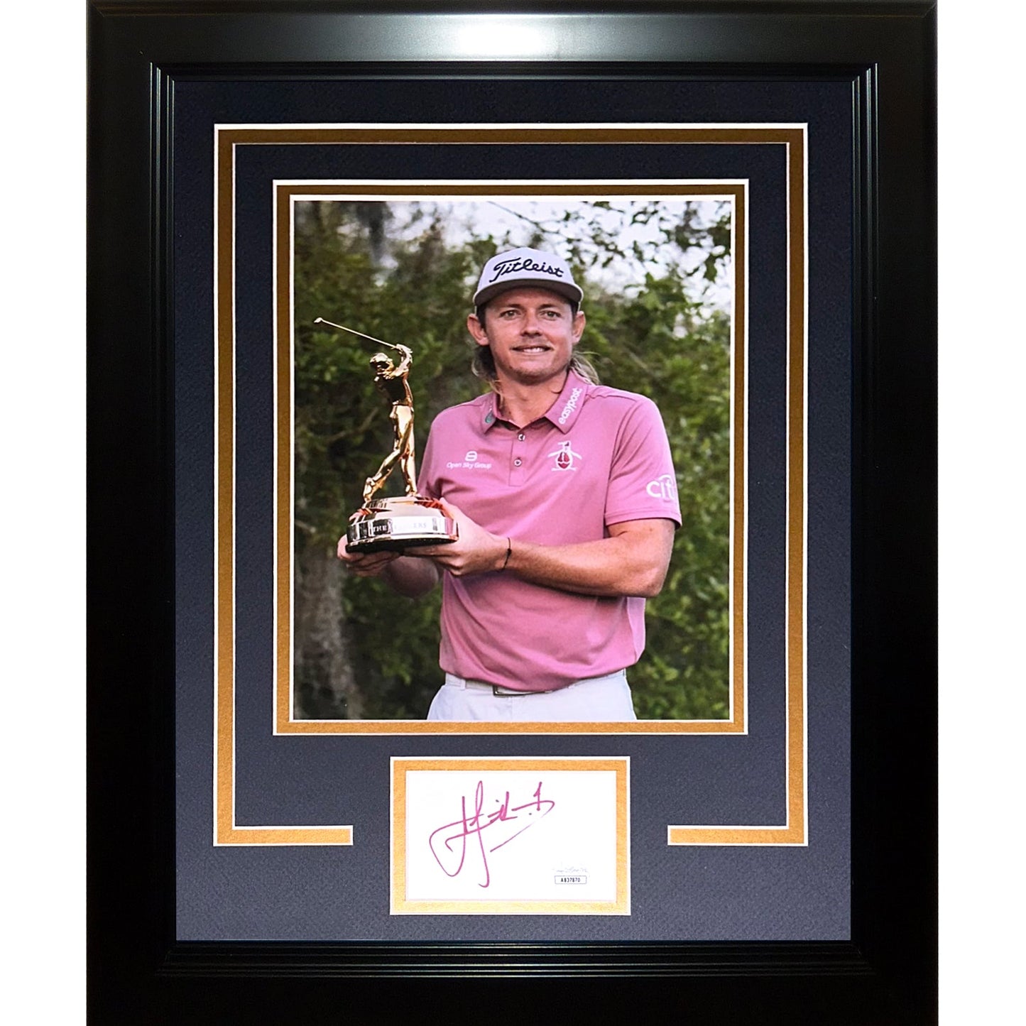 Cameron Smith Autographed TPC Trophy "Signature Series" Frame - JSA