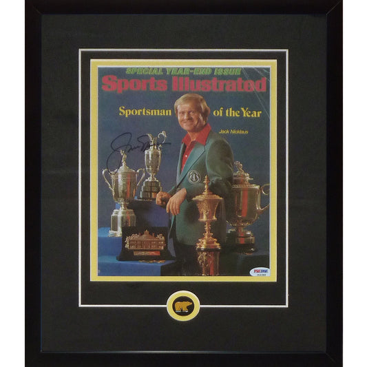 Jack Nicklaus Autographed Golf Sports Illustrated (Sportsman of the Year 1978) Deluxe Framed Magazine - PSADNA