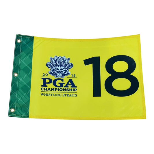 2015 PGA Championship Whistling Straits (Yellow) Unsigned Golf Pin Flag - Jason Day Champion