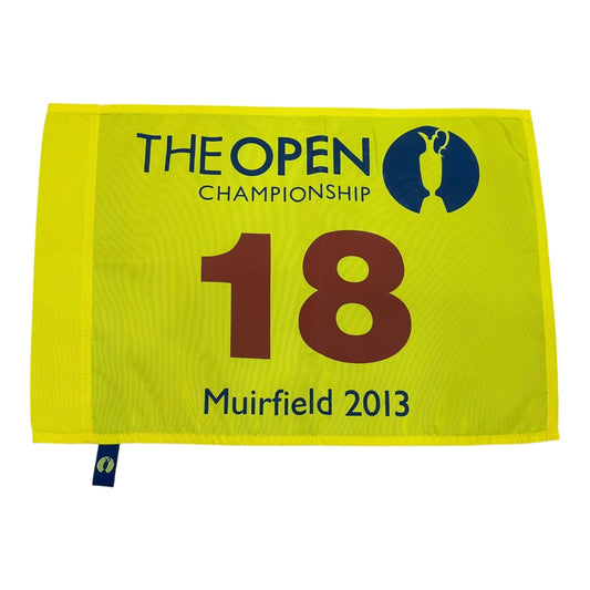 2013 British Open Muirfield Unsigned Golf Pin Flag - Phil Mickelson Champion