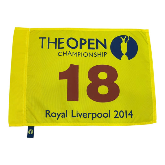 2014 British Open Royal Liverpool Unsigned Golf Pin Flag - Rory McIlroy Champion