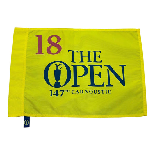 2018 British Open Carnoustie 147th Unsigned Golf Pin Flag - Francesco Molinari Champion
