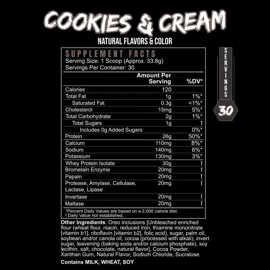 POST_HUSTLE_COOKIES_CREAM_Supplement_Facts - GOLF LEAGUE