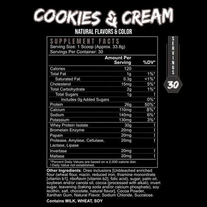 POST_HUSTLE_COOKIES_CREAM_Supplement_Facts - GOLF LEAGUE