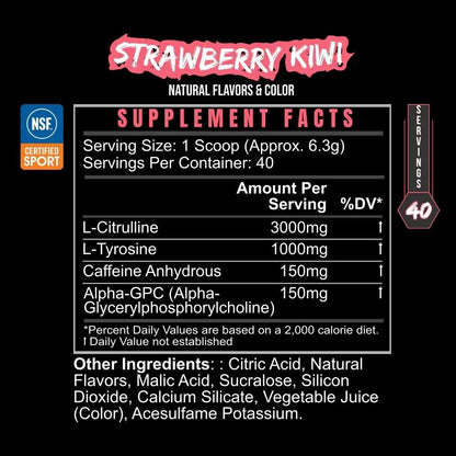 PRE_GAME_STRAWBERRY_KIWI_Supplement_Facts_NSF_Certified_for_Sport - GOLF LEAGUE