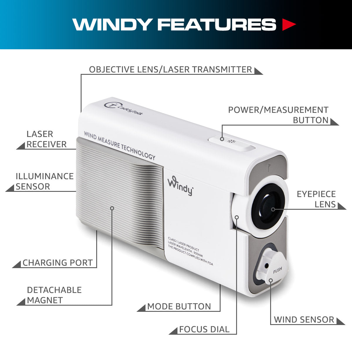 Windy Laser Golf Rangefinder