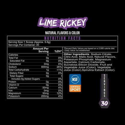 PURE_HYDRATE_LIME_RICKEY_Nutrition_Facts_NSF_Certified_for_Sport - GOLF LEAGUE