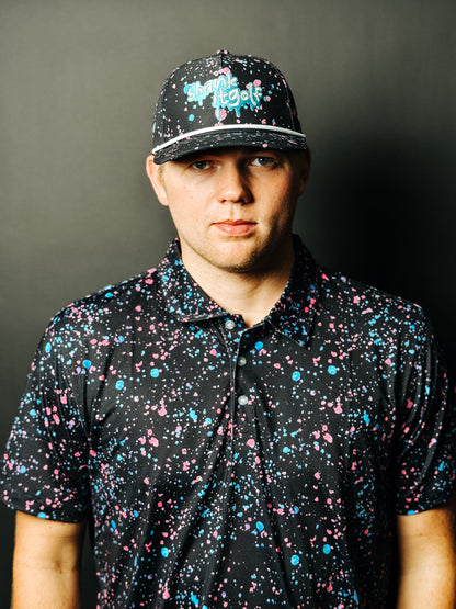 Drippy Black Paint Hat