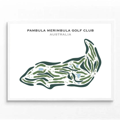 Pambula Merimbula Golf Club, Australia - Printed Golf Course