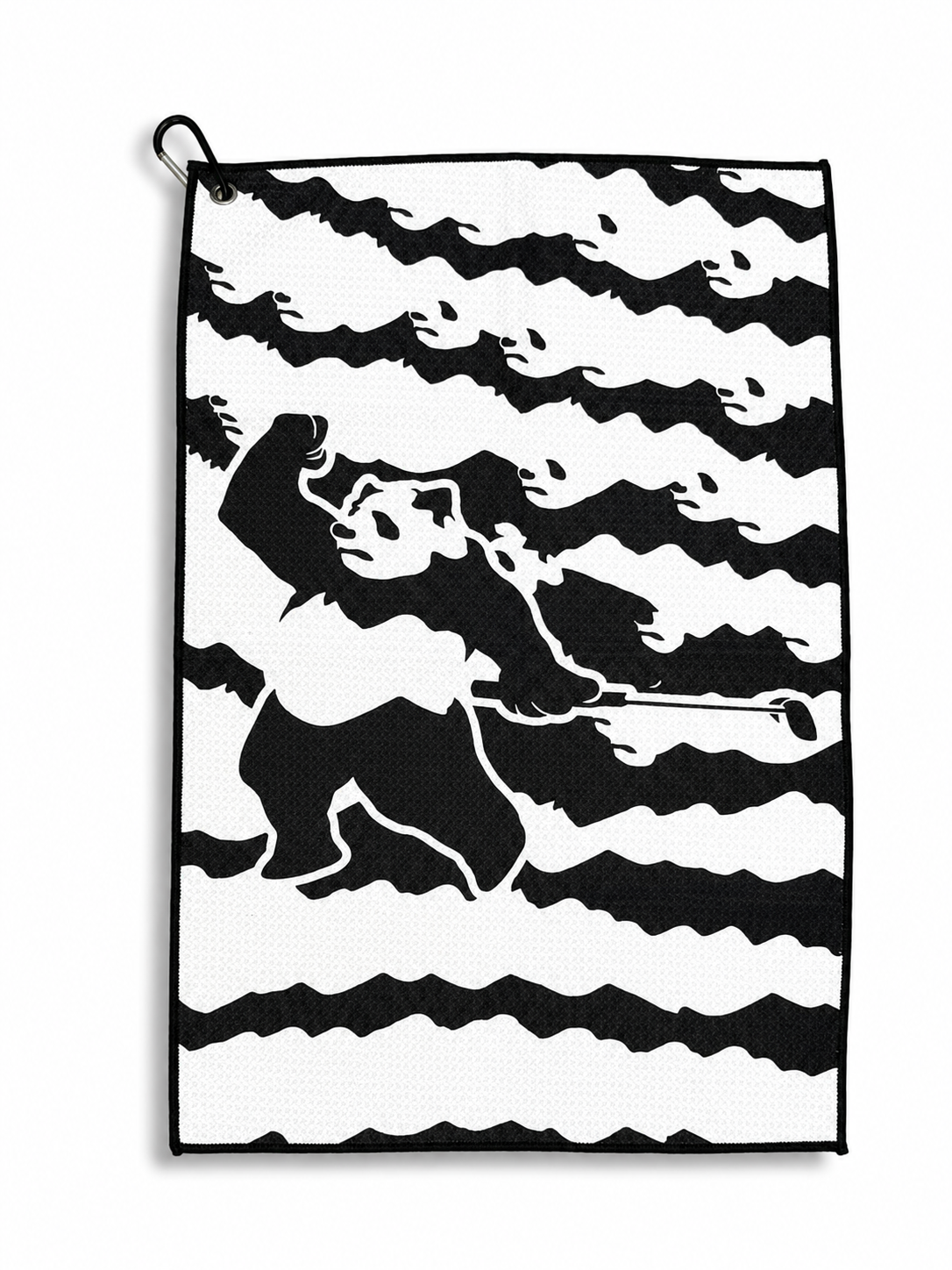 Panda Camo Golf Towel - Black