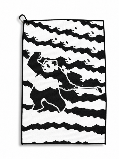 Panda Camo Golf Towel - Black