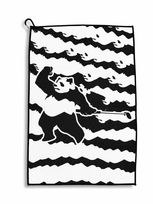 Panda Camo Golf Towel - Black