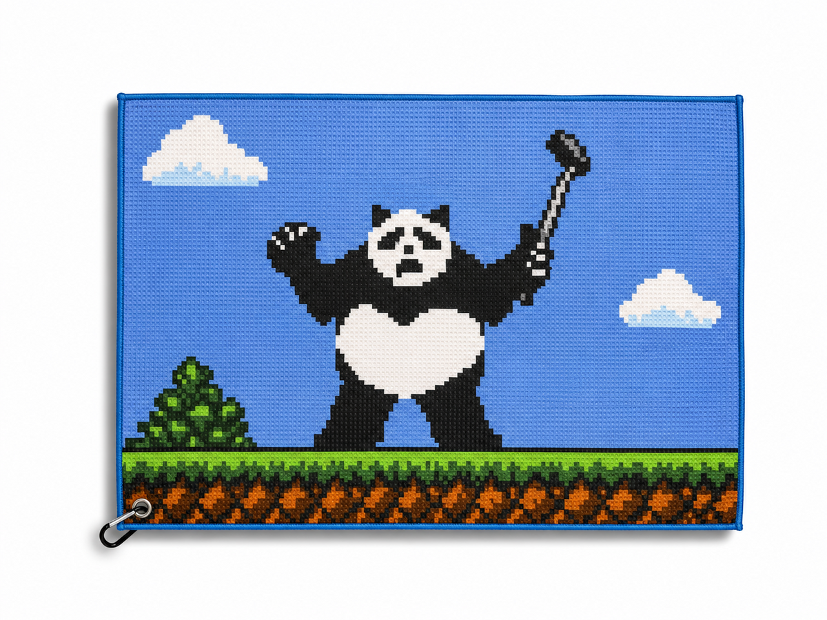 Pixel Panda Golf Towel