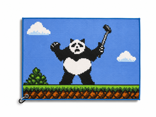 Pixel Panda Golf Towel