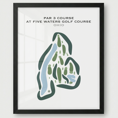 Par 3 Course at Five Waters Golf Course, Ohio - Printed Golf Courses