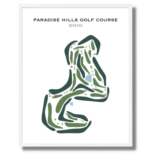 Paradise Hills Golf Course, Ohio - Printed Golf Courses
