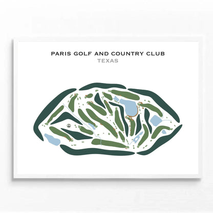 Paris Golf and Country Club, Texas - Printed Golf Courses