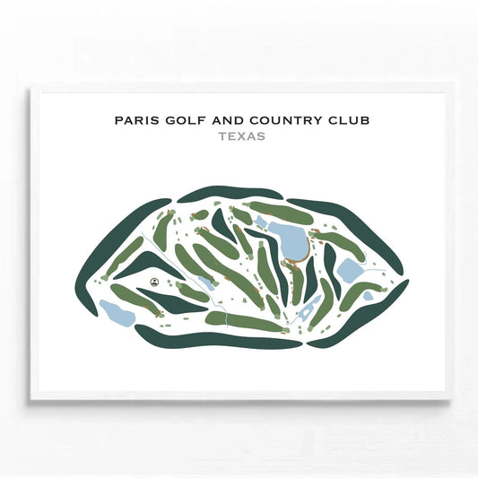 Paris Golf and Country Club, Texas - Printed Golf Courses