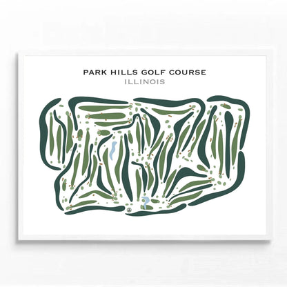 Park Hills Golf Course, Illinois - Printed Golf Courses