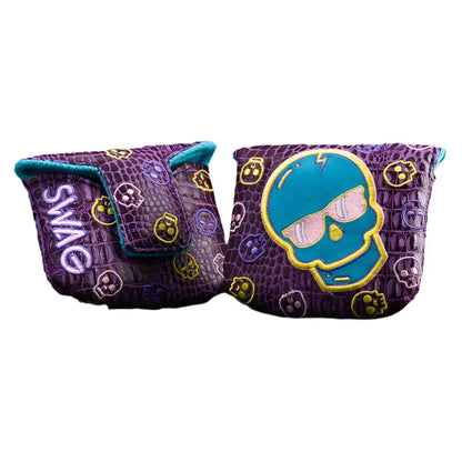 Swag Golf - Pastel Purple Skull Mallet Putter Headcover *opened, no bag* - GOLF LEAGUE