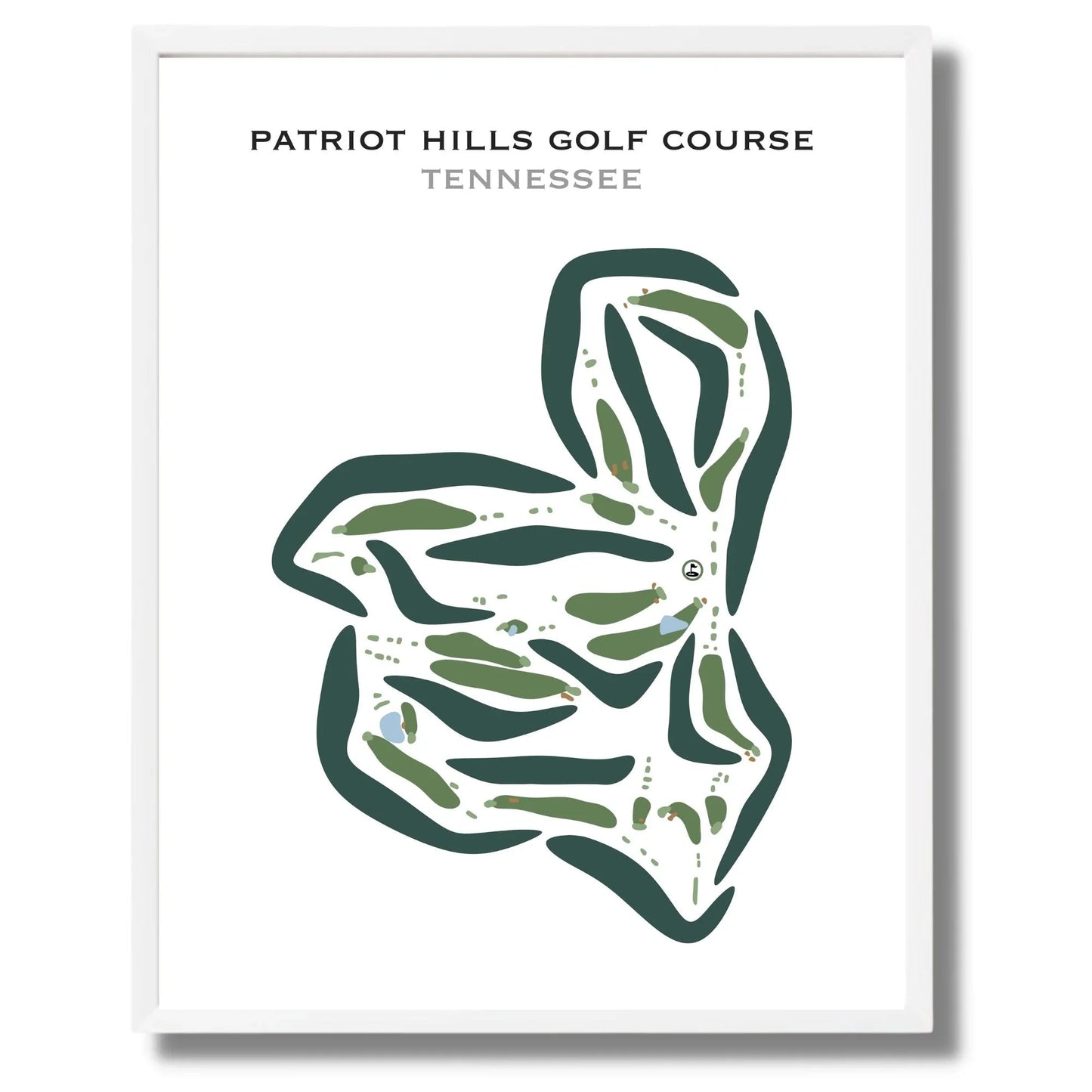 Patriot Hills Golf Course, Tennessee - Printed Golf Courses