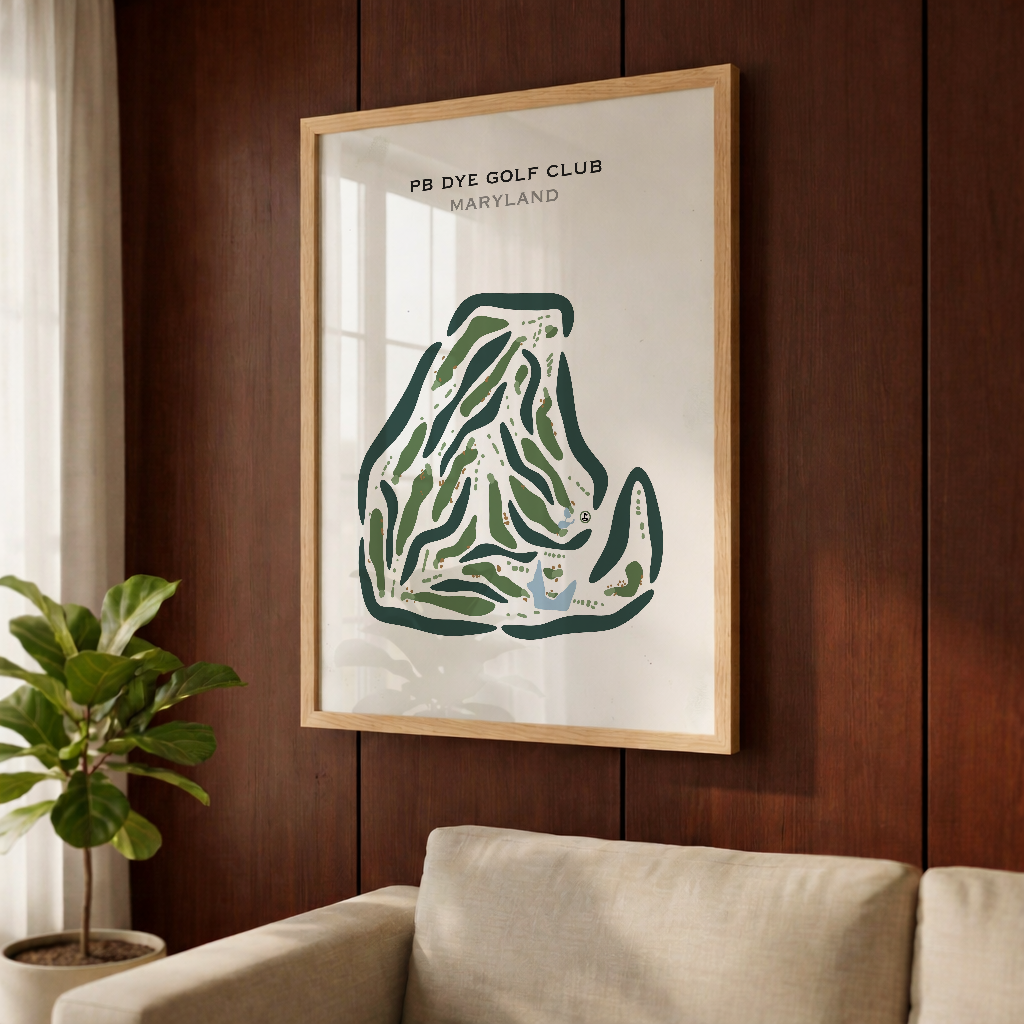 PB Dye Golf Club, Maryland - Printed Golf Courses