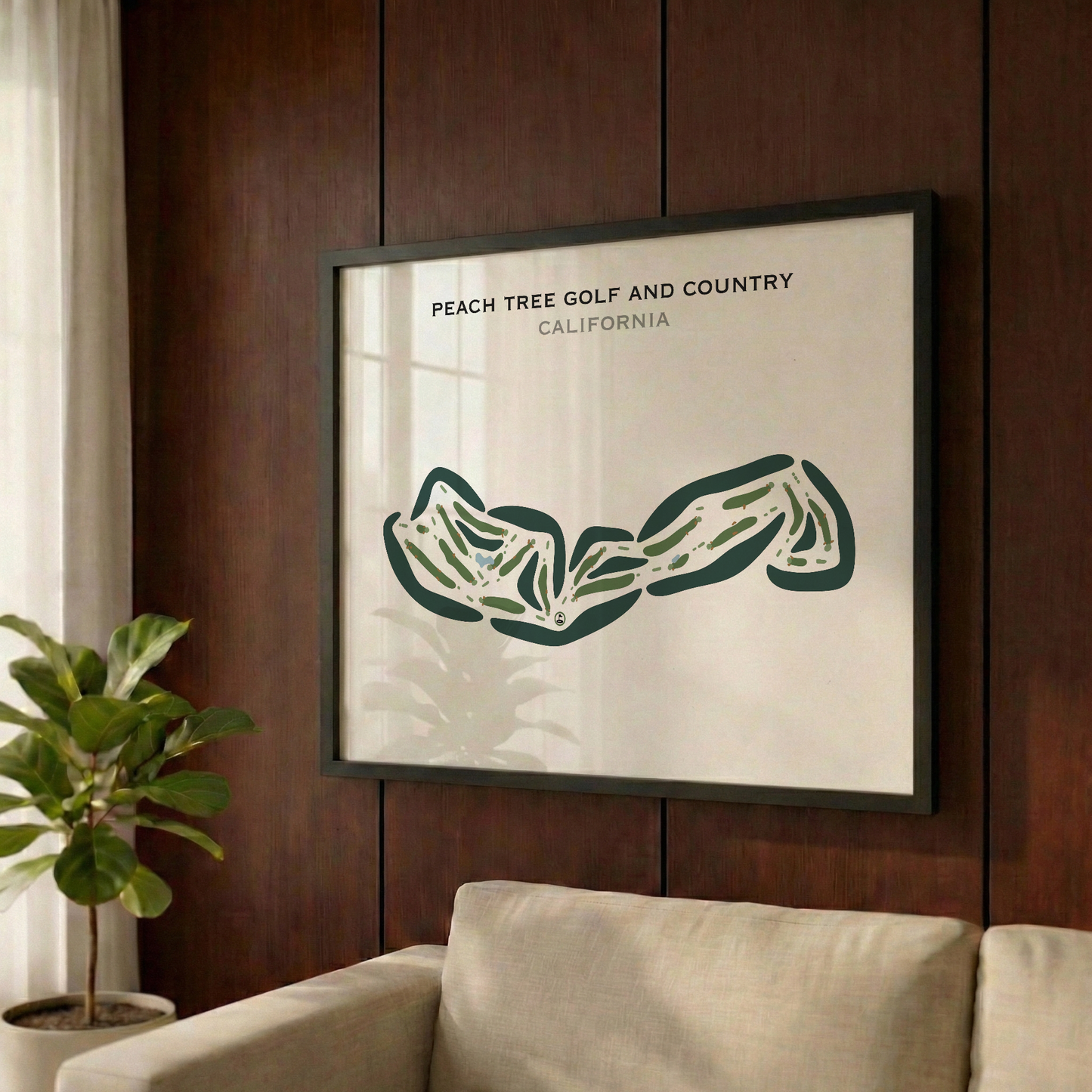 Peach Tree Golf & Country Club, California - Printed Golf Courses