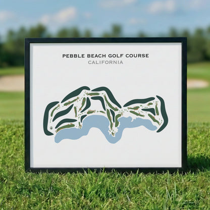 Pebble Beach Golf Links, California - Printed Golf Course