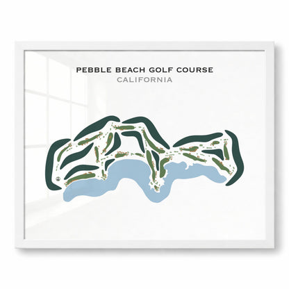Pebble Beach Golf Links, California - Printed Golf Course
