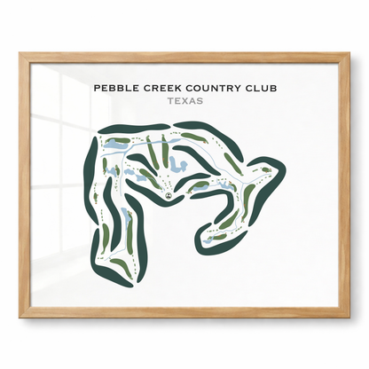 Pebble Creek Country Club, Texas - Printed Golf Courses