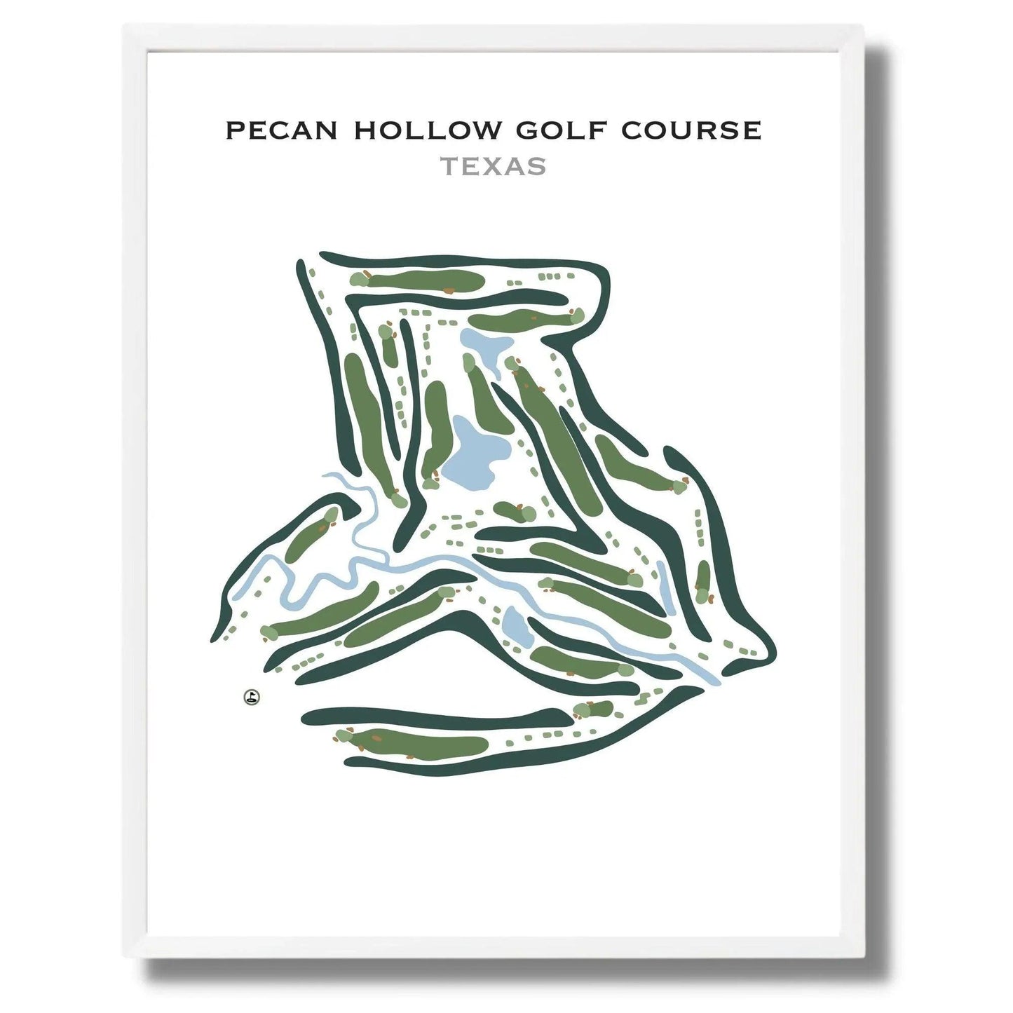Pecan Hollow Golf Course, Texas - Printed Golf Course