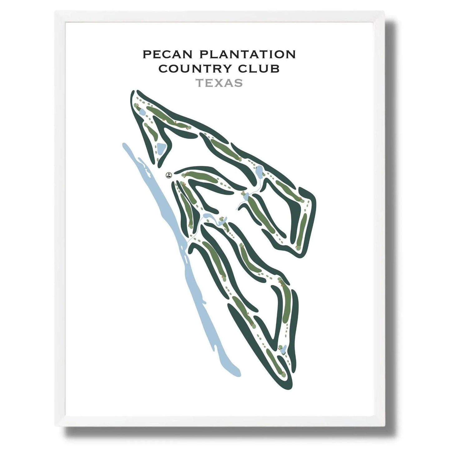 Pecan Plantation Country Club, Texas - Printed Golf Courses