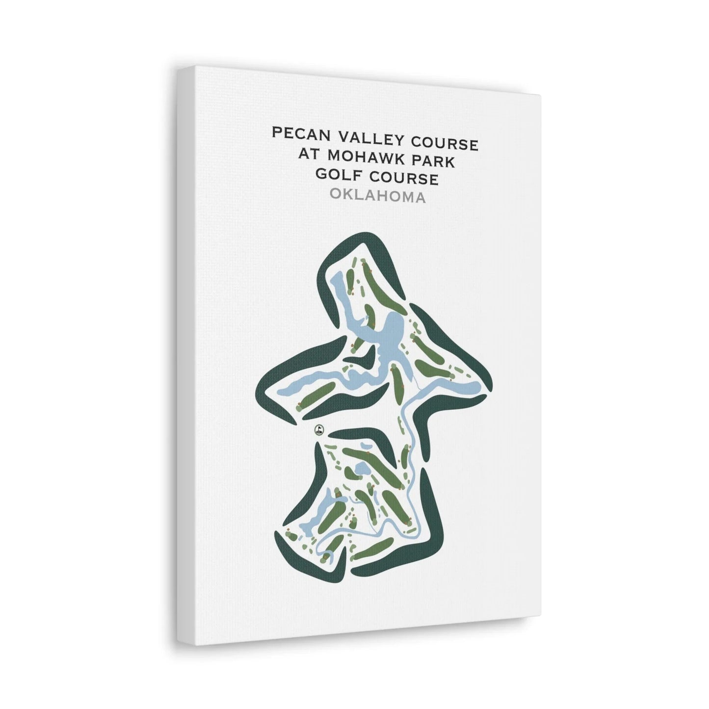 Pecan Valley Course at Mohawk Park Golf Course, Oklahoma - Printed Golf Courses