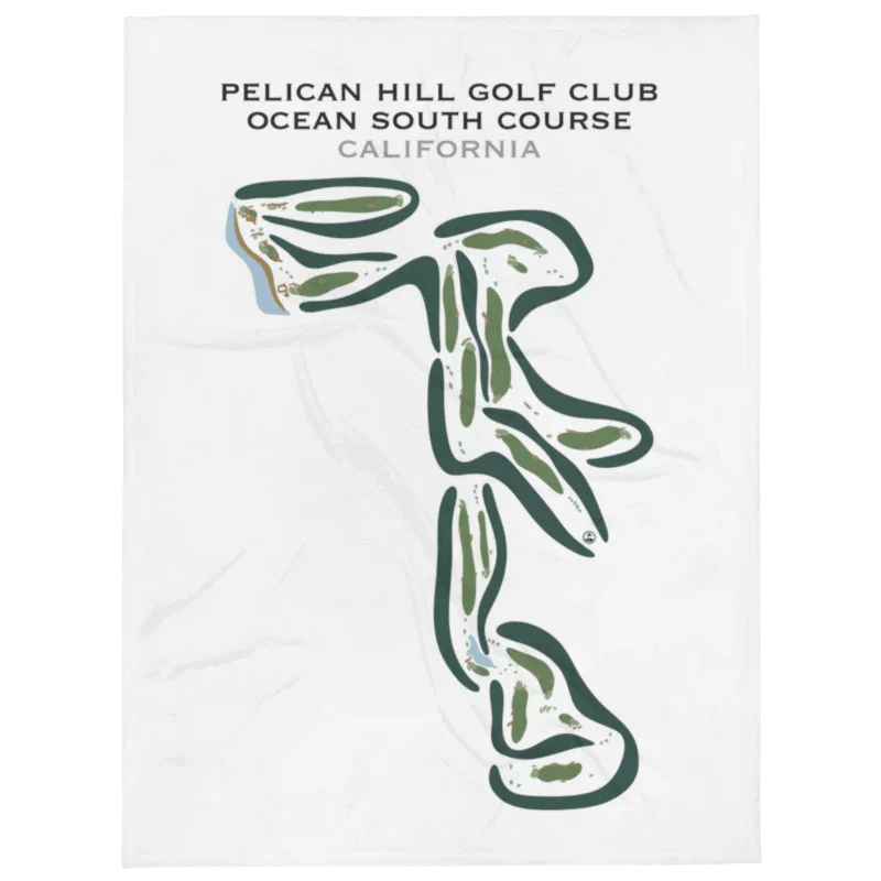 Pelican Hill Golf Club Ocean South Golf Course, California - Printed Golf Courses