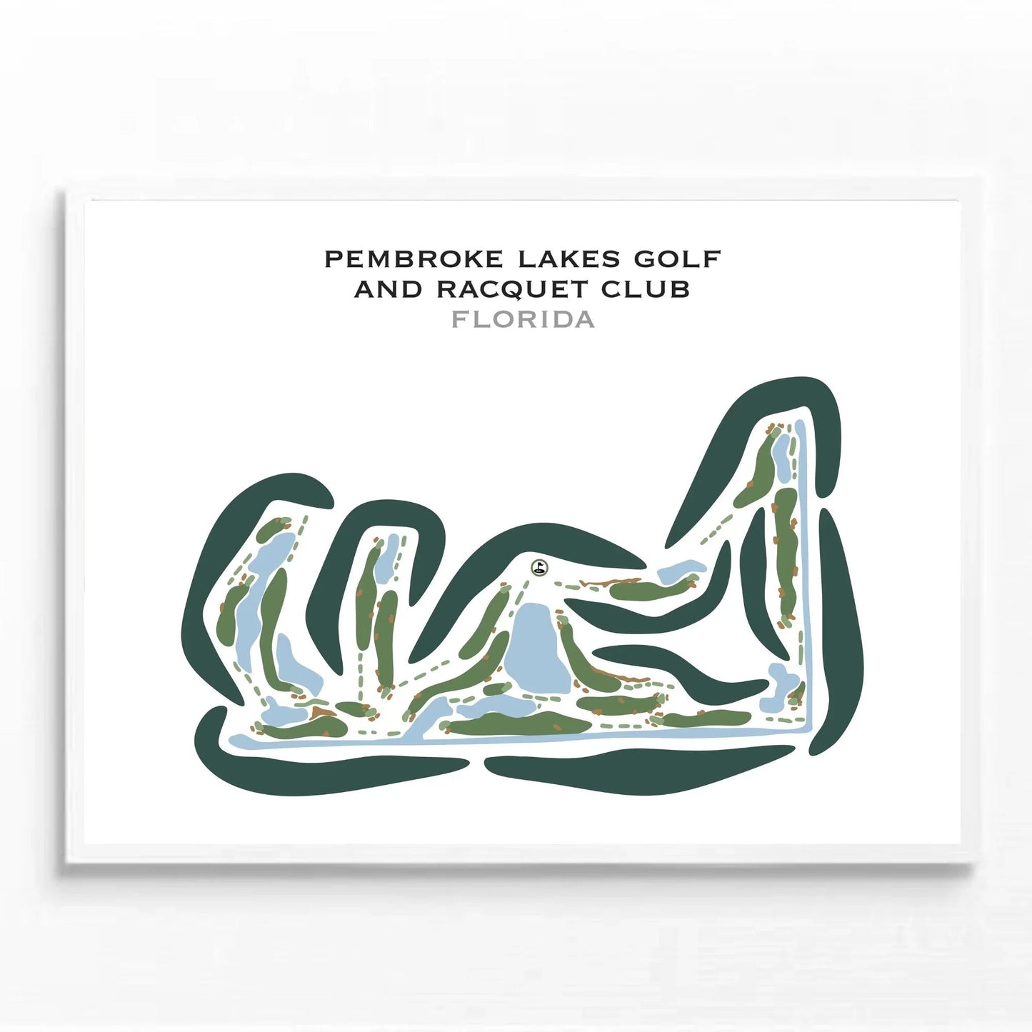 Pembroke Lakes Golf & Racquet Club, Florida - Printed Golf Courses
