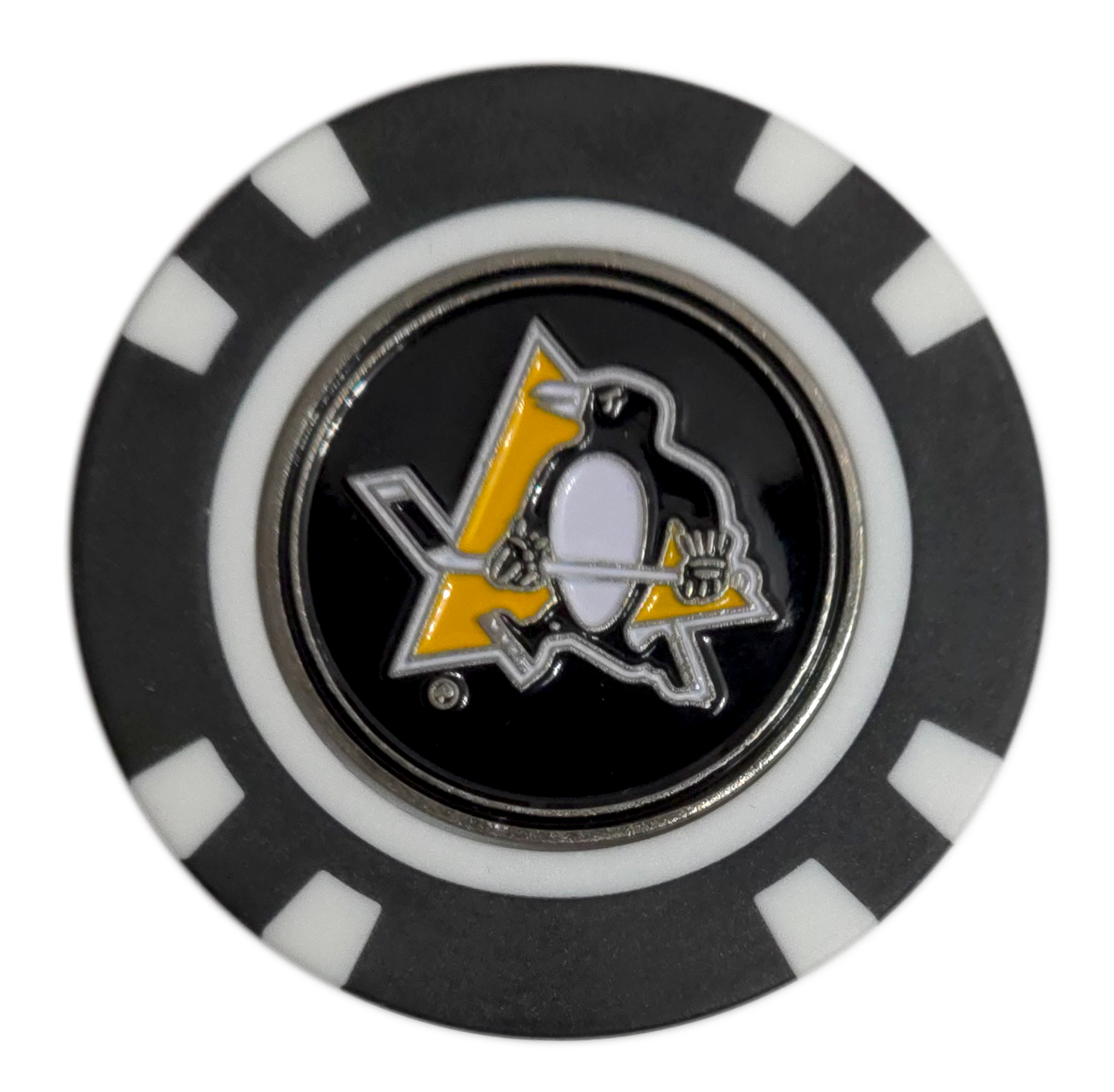 Officially Licensed Pittsburgh Penguins Poker Chip Golf Ball Marker