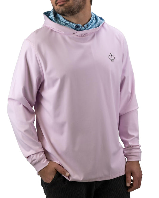 Performance Golf Hoodie - Flower Doodle Blue