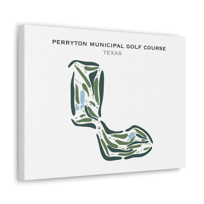 Perryton Municipal Golf Course, Texas - Printed Golf Course