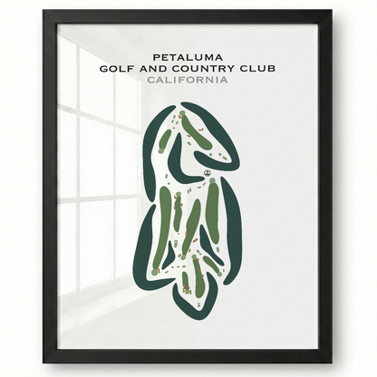 Petaluma Golf & Country Club, California - Printed Golf Course