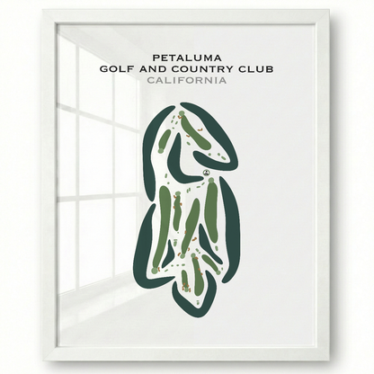 Petaluma Golf & Country Club, California - Printed Golf Course