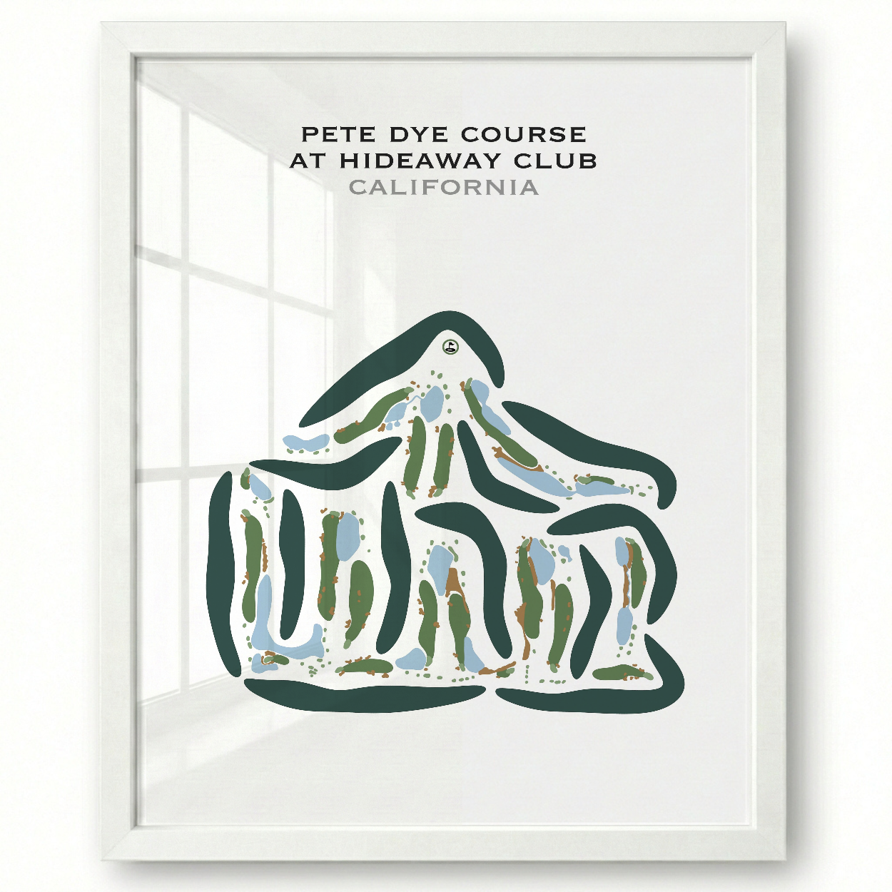 Pete Dye Course at Hideaway Club, California - Printed Golf Courses